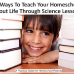 The girl is smiling while holding a book with a thread
