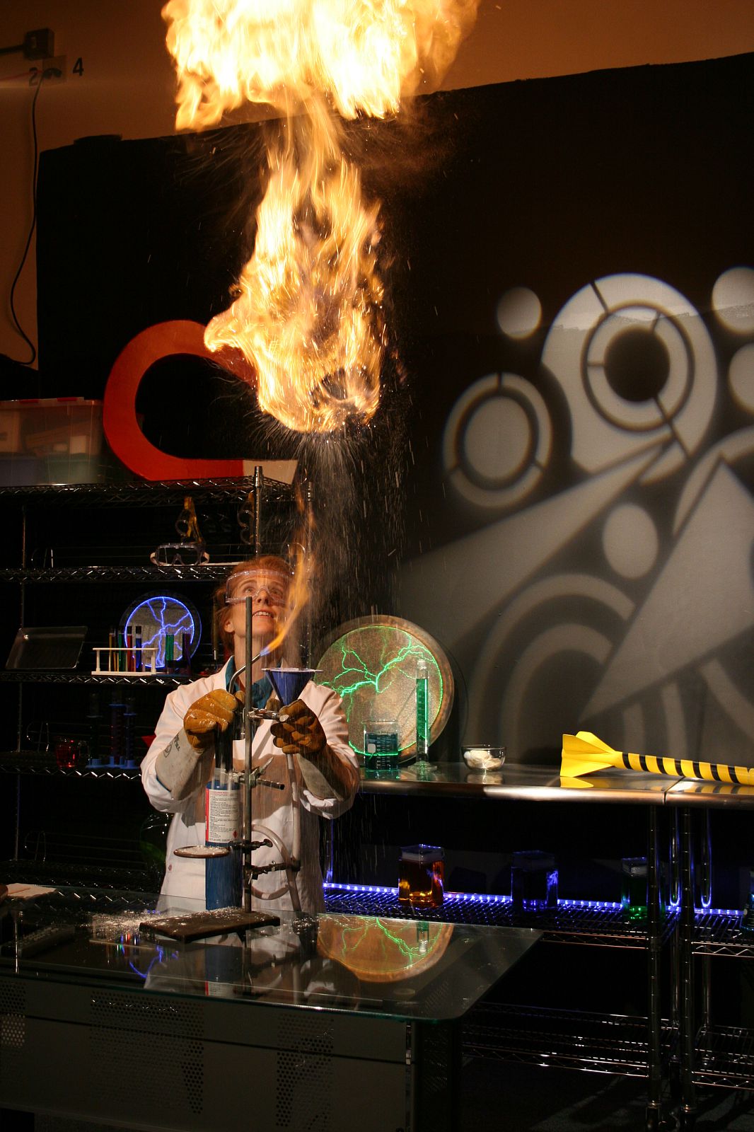About Supercharged Science The boy was performing an experiment for his science project.