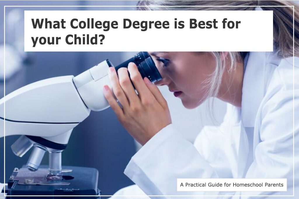 The girl is looking at something science-related through a microscope