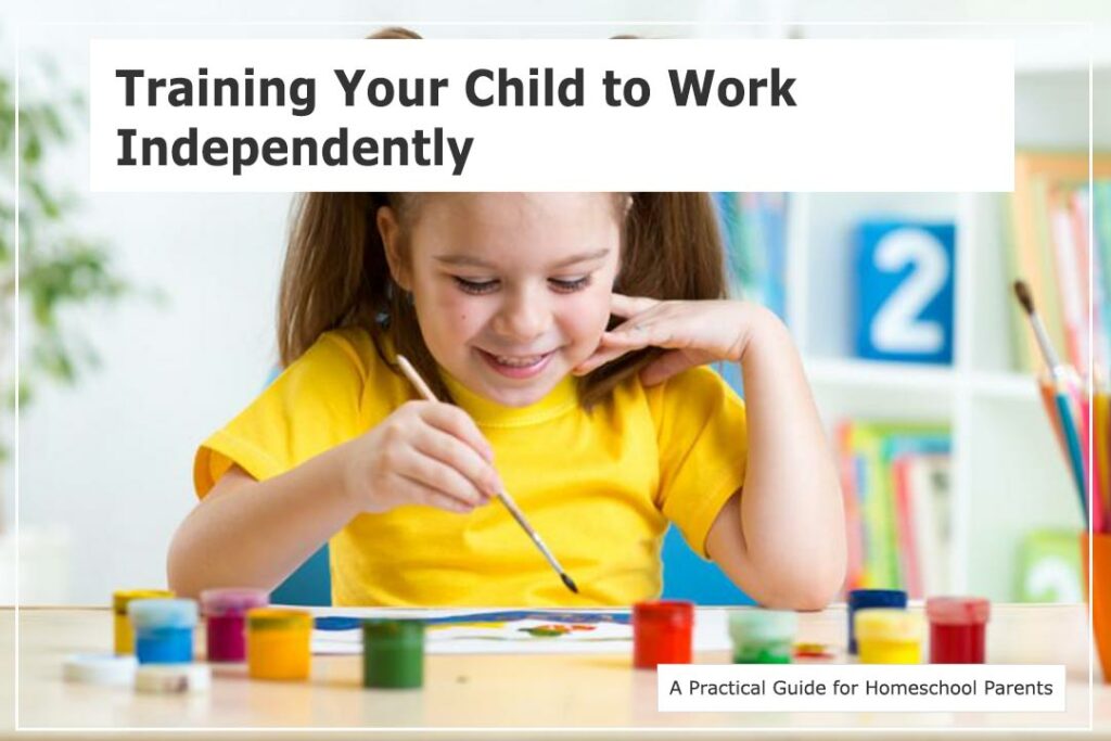 Kids should be trained so they can work independently on their own